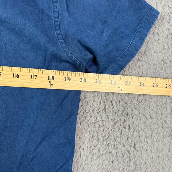 Norse Projects Shirt Mens S Blue Anton Denim Short Sleeve Casual Pocket - Picture 8 of 10